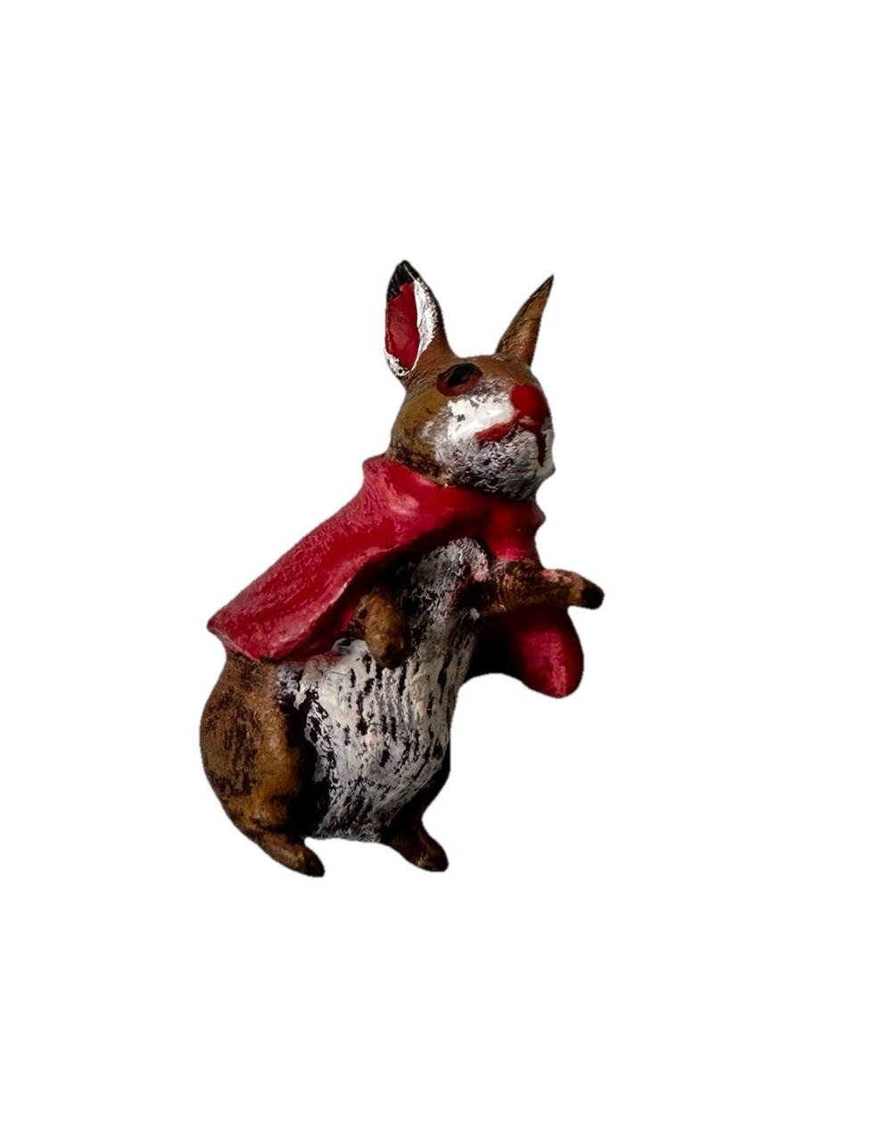 Franz Bergmann Vienna Austria Beatrix Potter Cottontail Red Cape Rabbit Bronze